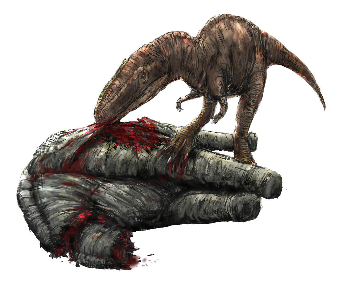 Dino eating a dino
